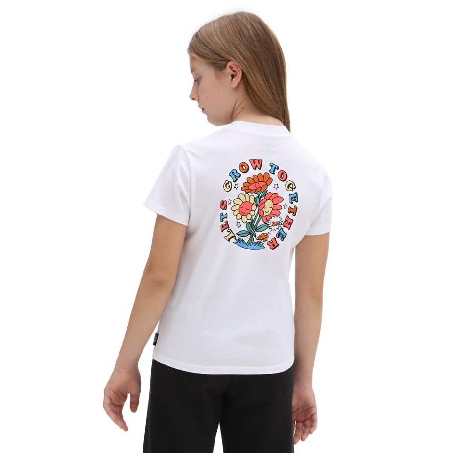 Vans Girls Lets Grow Bff Tee (8-14 ετών) λευκό