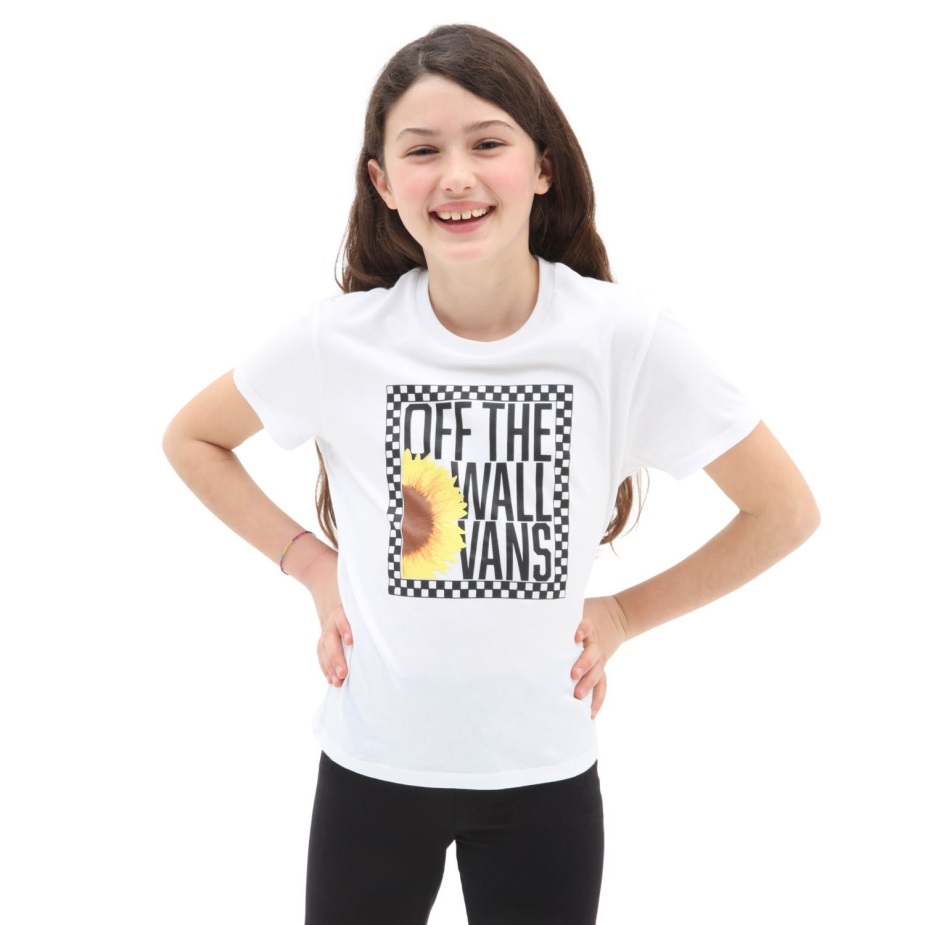 Vans Girls Sunlit Crew T-shirt (8-14 ετών) λευκό