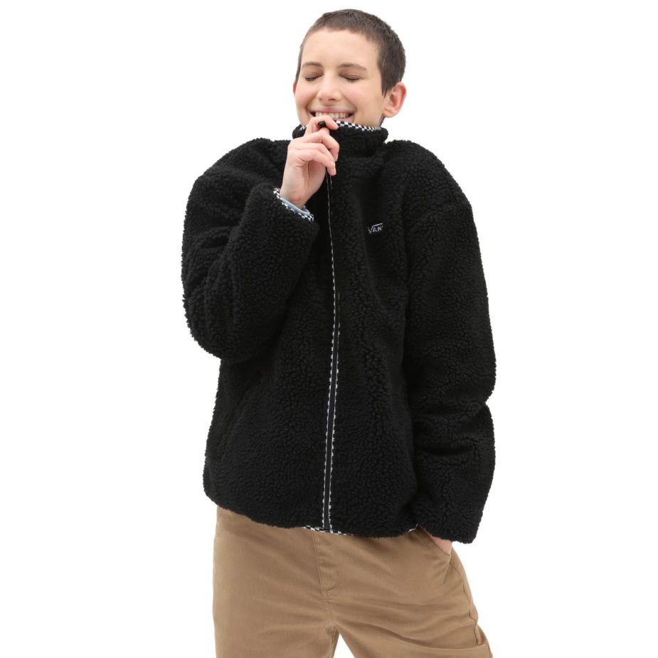 Vans Griffen Sherpa σακάκι με φερμουάρ μαύρο