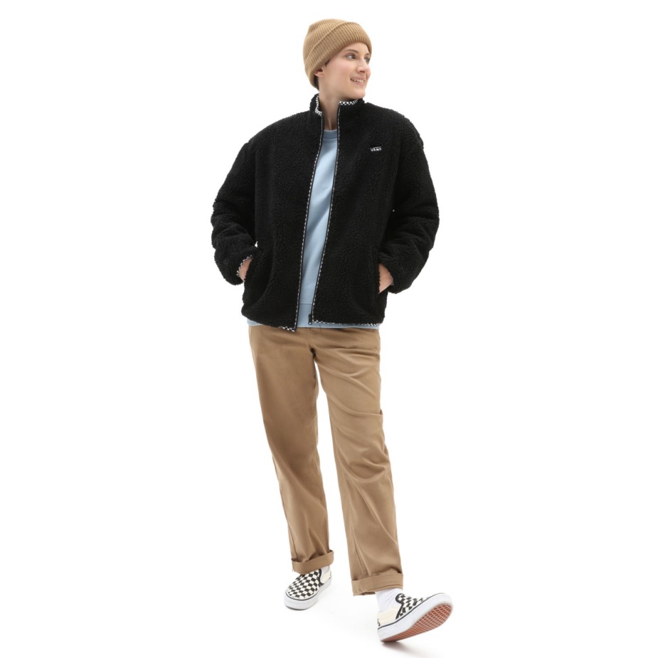 Vans Griffen Sherpa σακάκι με φερμουάρ μαύρο