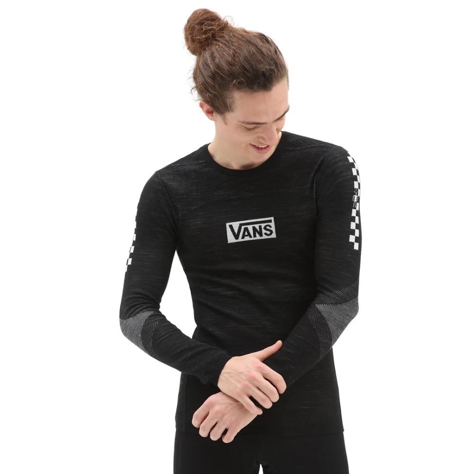 Vans Intraknit Merino Base Layer Crew T-shirt μαύρο