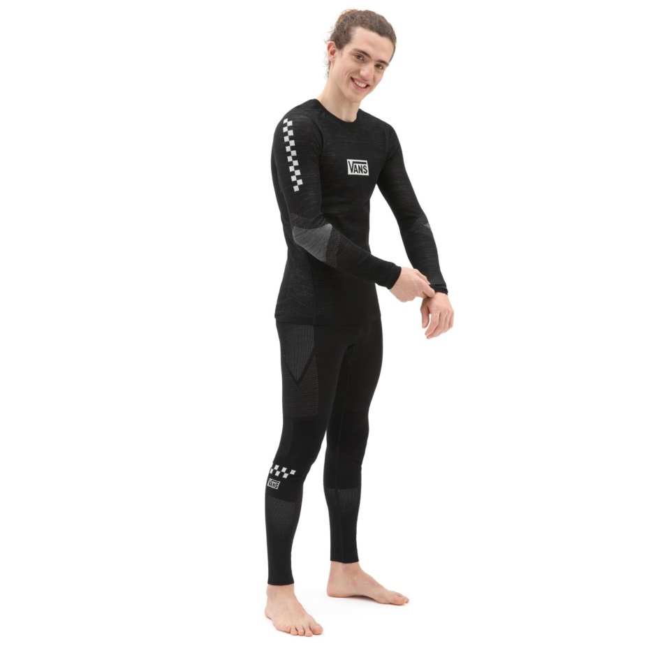 Vans Intraknit Merino Base Layer Crew T-shirt μαύρο