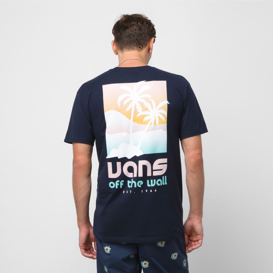 Vans Island T-shirt Dual Palm Navy