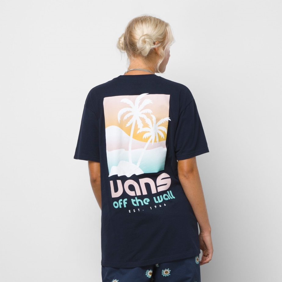 Vans Island T-shirt Dual Palm Navy