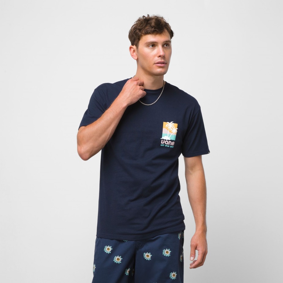 Vans Island T-shirt Dual Palm Navy
