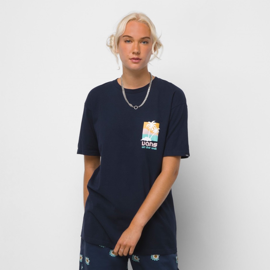Vans Island T-shirt Dual Palm Navy