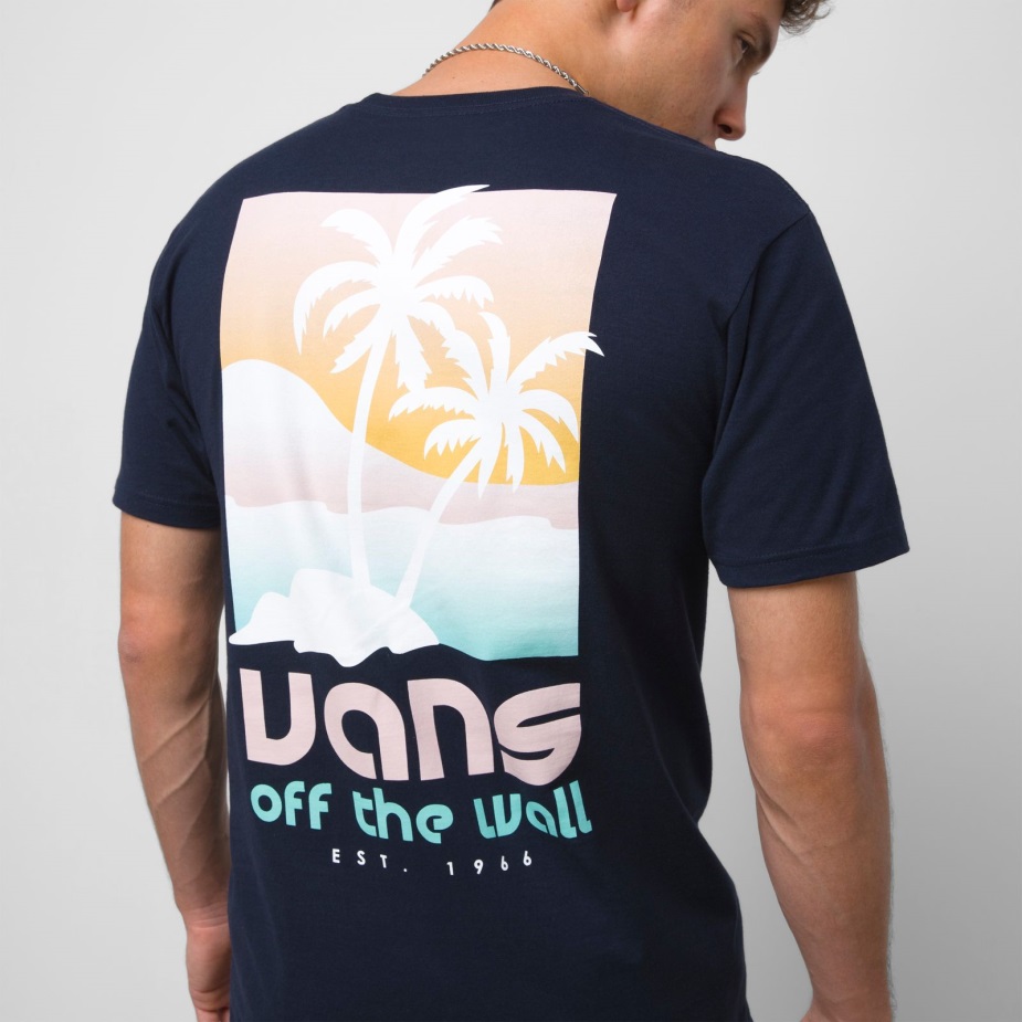 Vans Island T-shirt Dual Palm Navy
