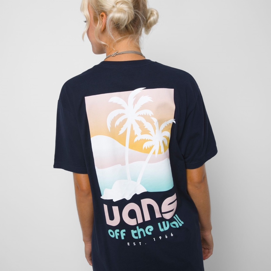 Vans Island T-shirt Dual Palm Navy