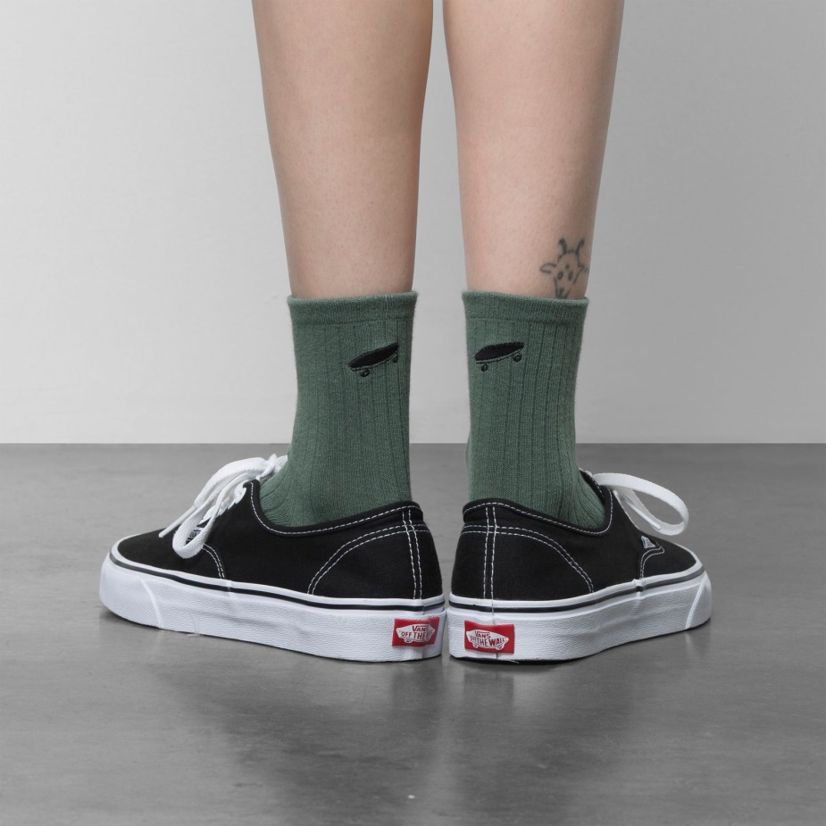 Vans Kickin It Crew Sock 65-10 πάπια πράσινο-μαύρο