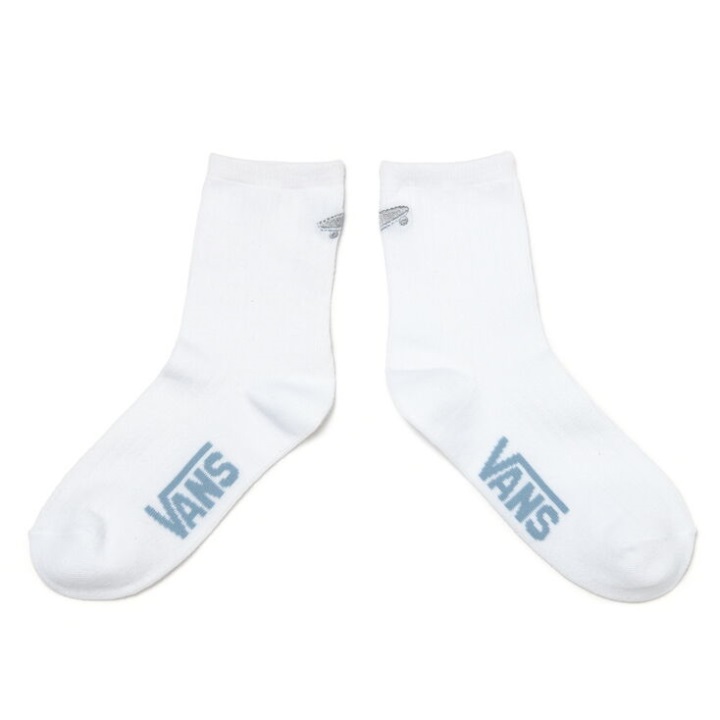 Vans Kickin It Crew Socks 65-10 1pk White-ashley Blue