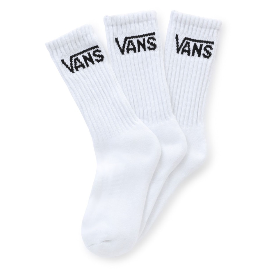 Vans Kids Classic Crew κάλτσες μας 10-135 (3 ζευγάρια) λευκές