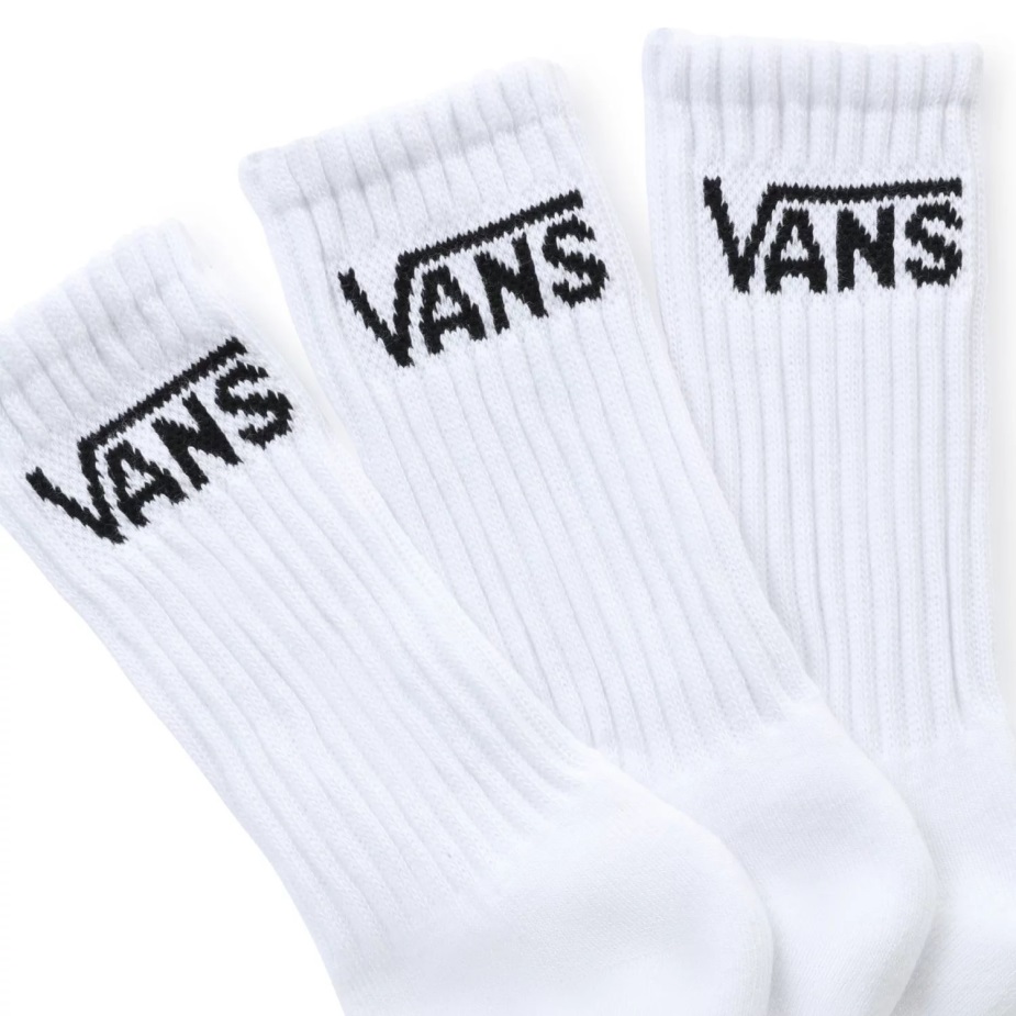 Vans Kids Classic Crew κάλτσες μας 10-135 (3 ζευγάρια) λευκές