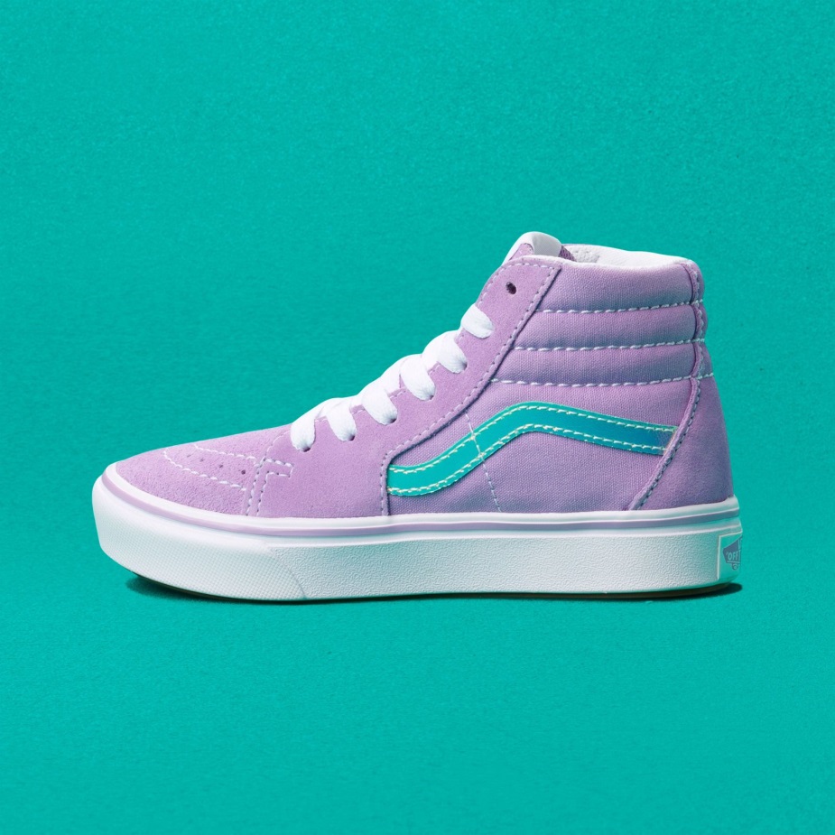 Vans Kids Comfycush Sk8-hi ιριδίζον καθαρό λιλά