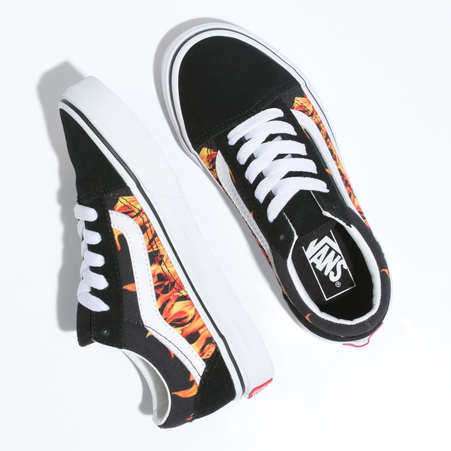 Vans Kids Digi Flame Old Skool Black