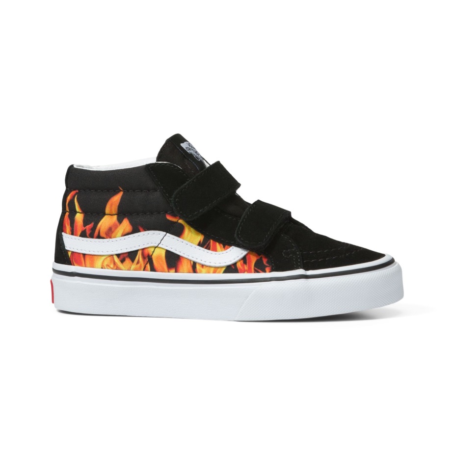 Vans Kids Digi Flame Sk8-μέση επανέκδοση V μαύρο