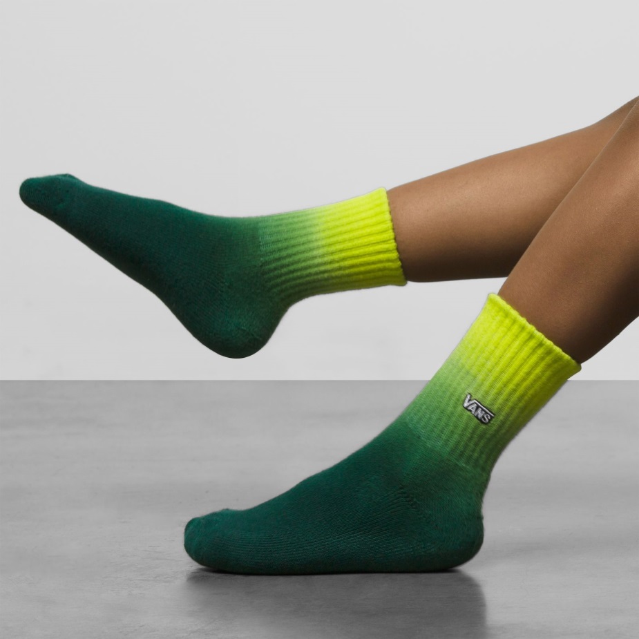 Vans Kids Dip Dye Crew Sock 1-6 Lime Punch