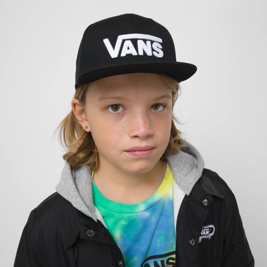 Vans Kids Drop V καπέλο Snapback (8-14 ετών) μαύρο-άσπρο
