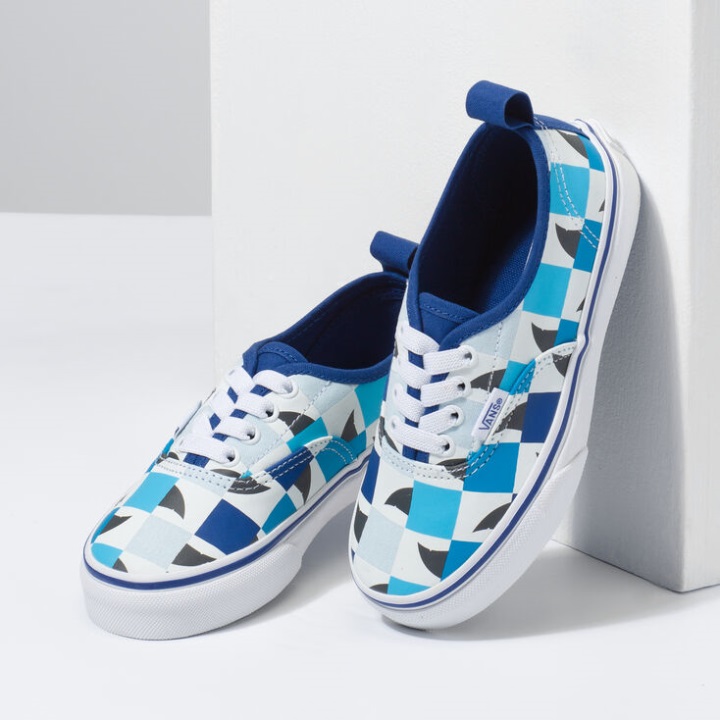 Vans Kids Glow Sharks αυθεντική ελαστική δαντέλα λιμόζ-αληθινό λευκό