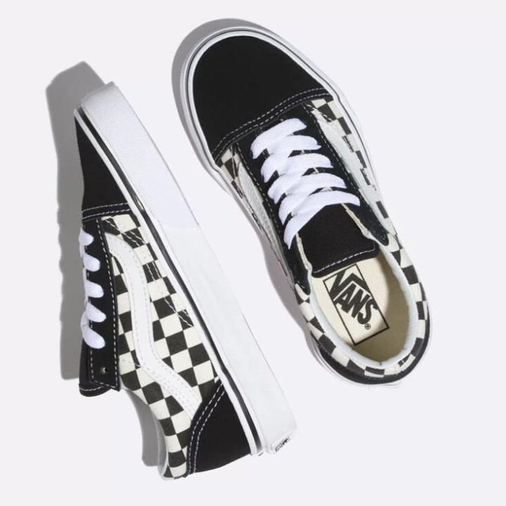 Vans Kids Old Skool (κύριος έλεγχος) μαύρο-άσπρο