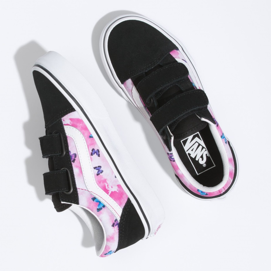 Vans Kids Old Skool V πεταλούδα όνειρο φούξια κόκκινο-αληθινό λευκό