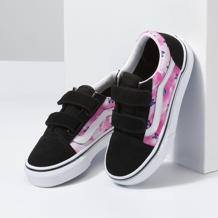 Vans Kids Old Skool V πεταλούδα όνειρο φούξια κόκκινο-αληθινό λευκό