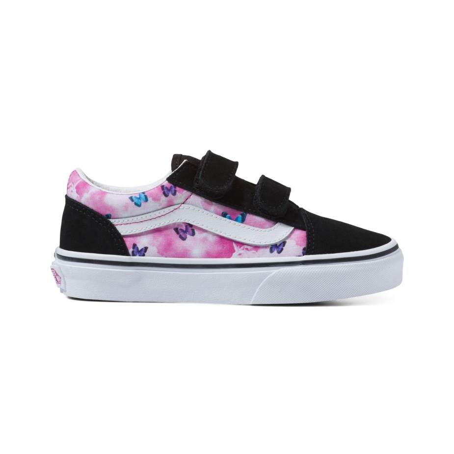 Vans Kids Old Skool V πεταλούδα όνειρο φούξια κόκκινο-αληθινό λευκό