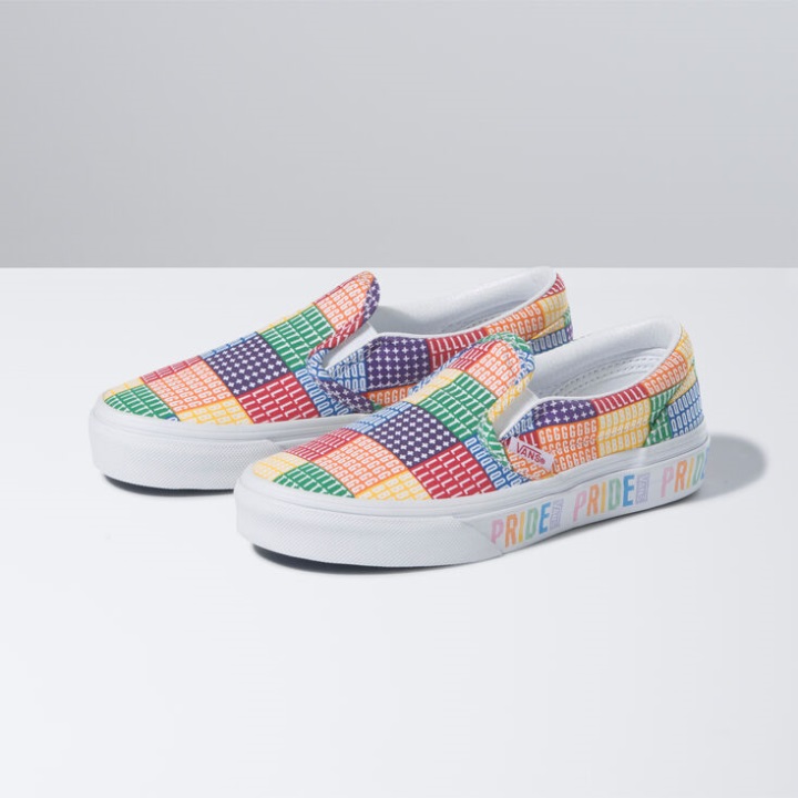 Vans Kids Pride Classic Slip-on Multi-true White