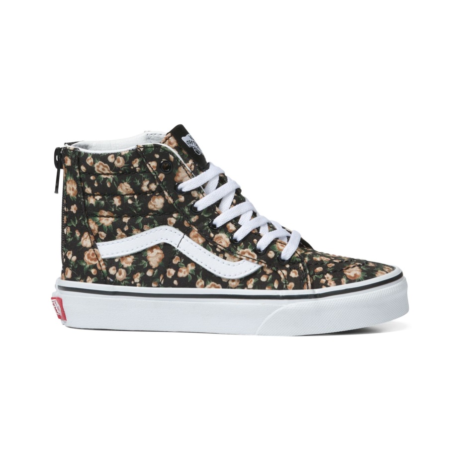 Vans Kids Rose Dreams Sk8-hi Zip μαύρο-άσπρο