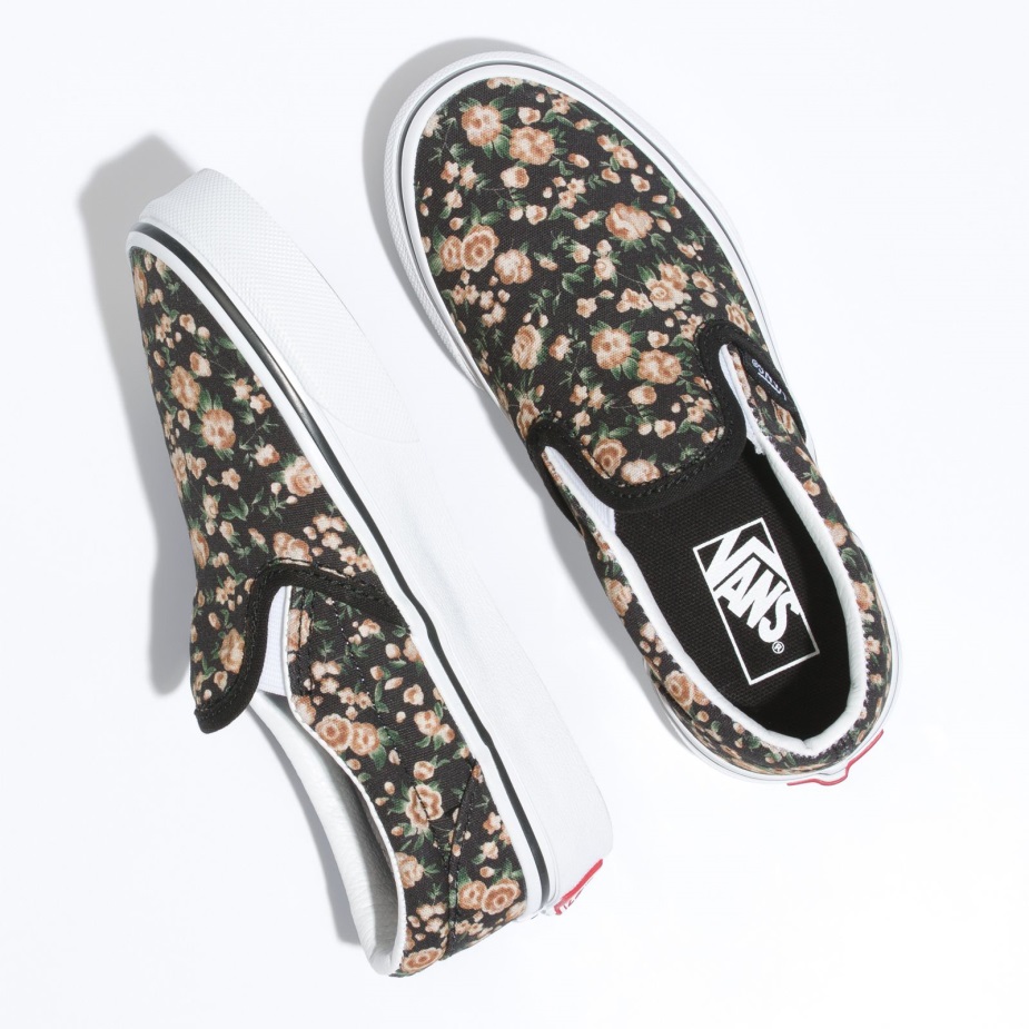 Vans Kids Rose Dreams κλασικό Slip-on μαύρο-άσπρο
