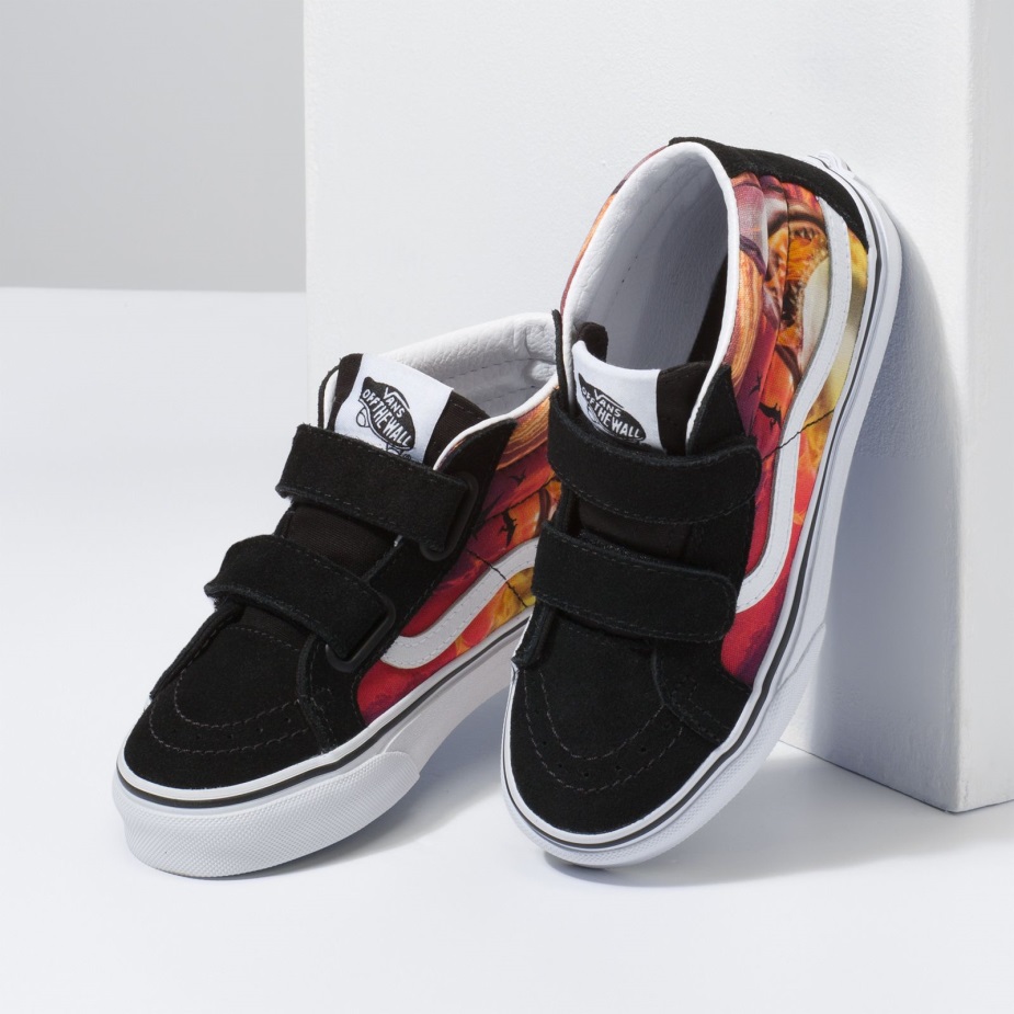 Vans Kids Shark Sunset Sk8-μέση επανέκδοση V μαύρο-αληθινό λευκό