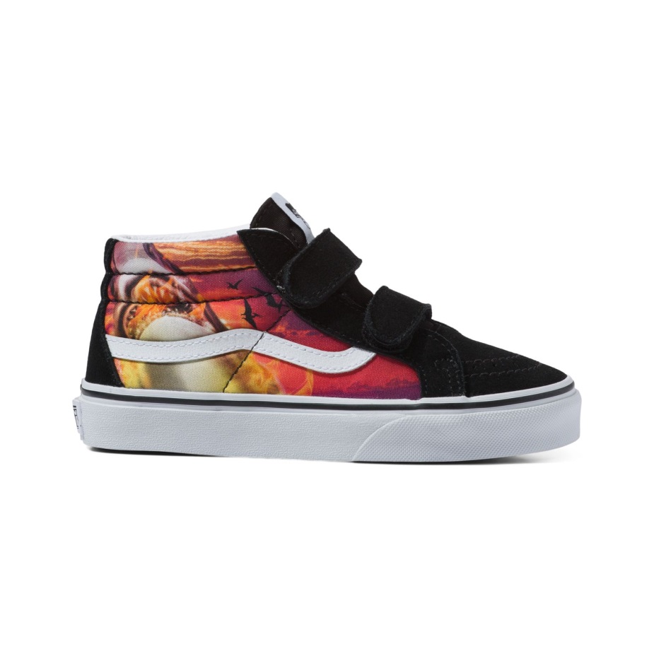 Vans Kids Shark Sunset Sk8-μέση επανέκδοση V μαύρο-αληθινό λευκό