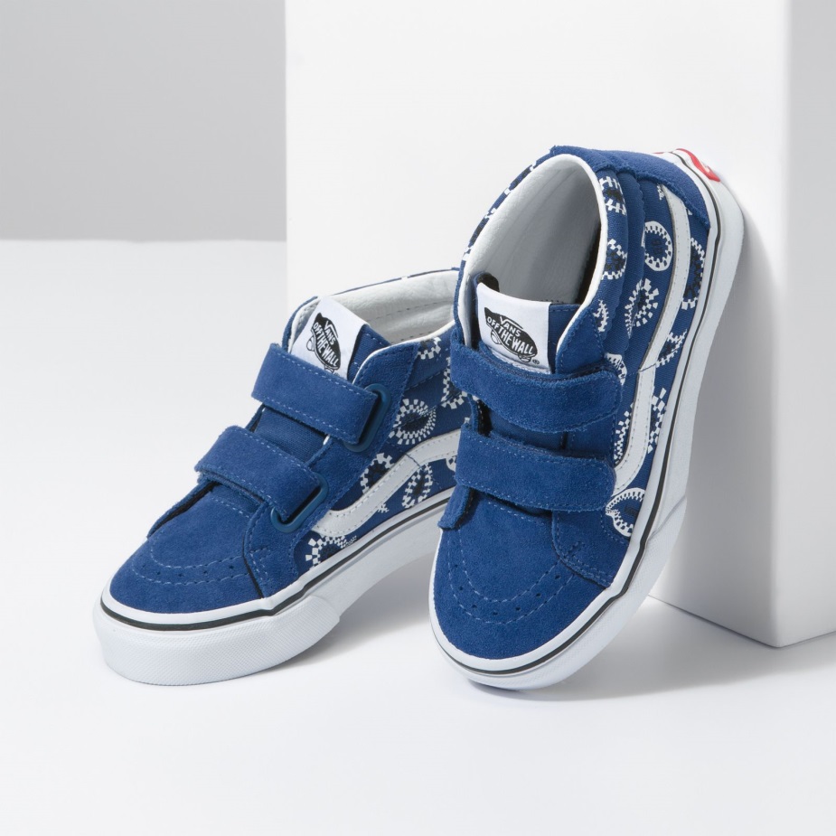 Vans Kids Sk8-μέση επανέκδοση V Check Paisley Navy