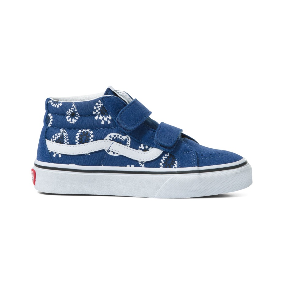 Vans Kids Sk8-μέση επανέκδοση V Check Paisley Navy