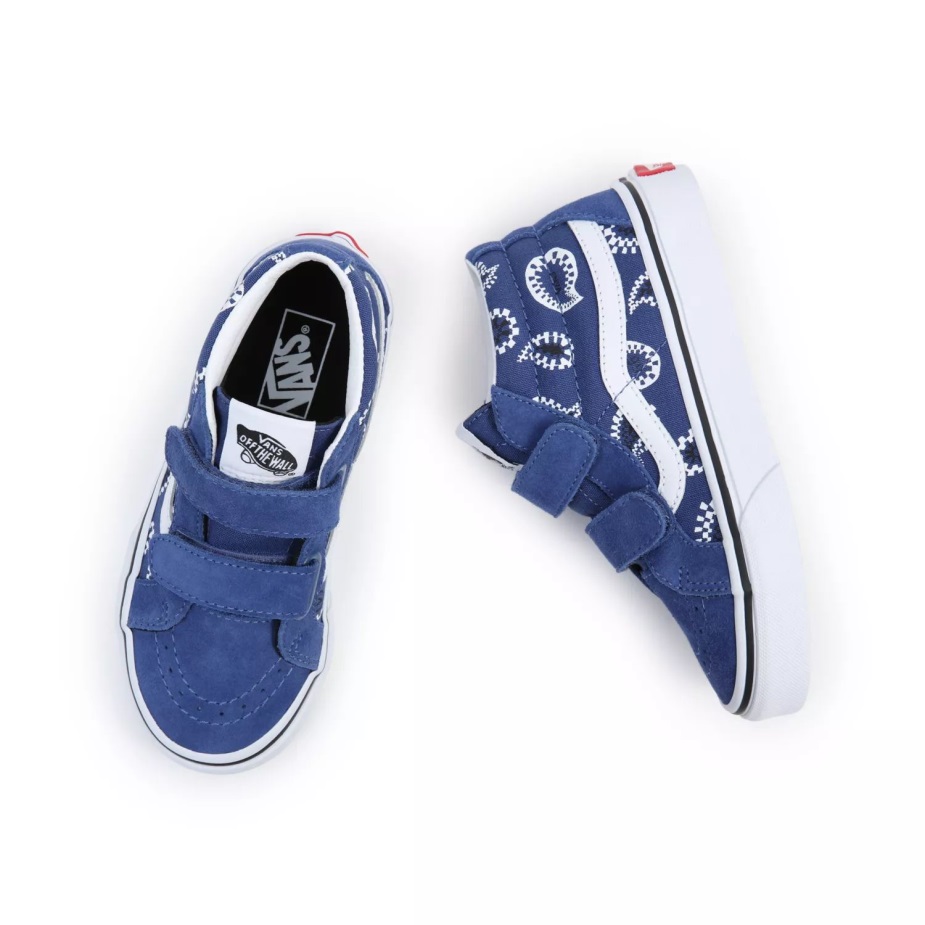 Vans Kids Sk8-μεσαία επανέκδοση V παπούτσια (4-8 ετών) μπλε