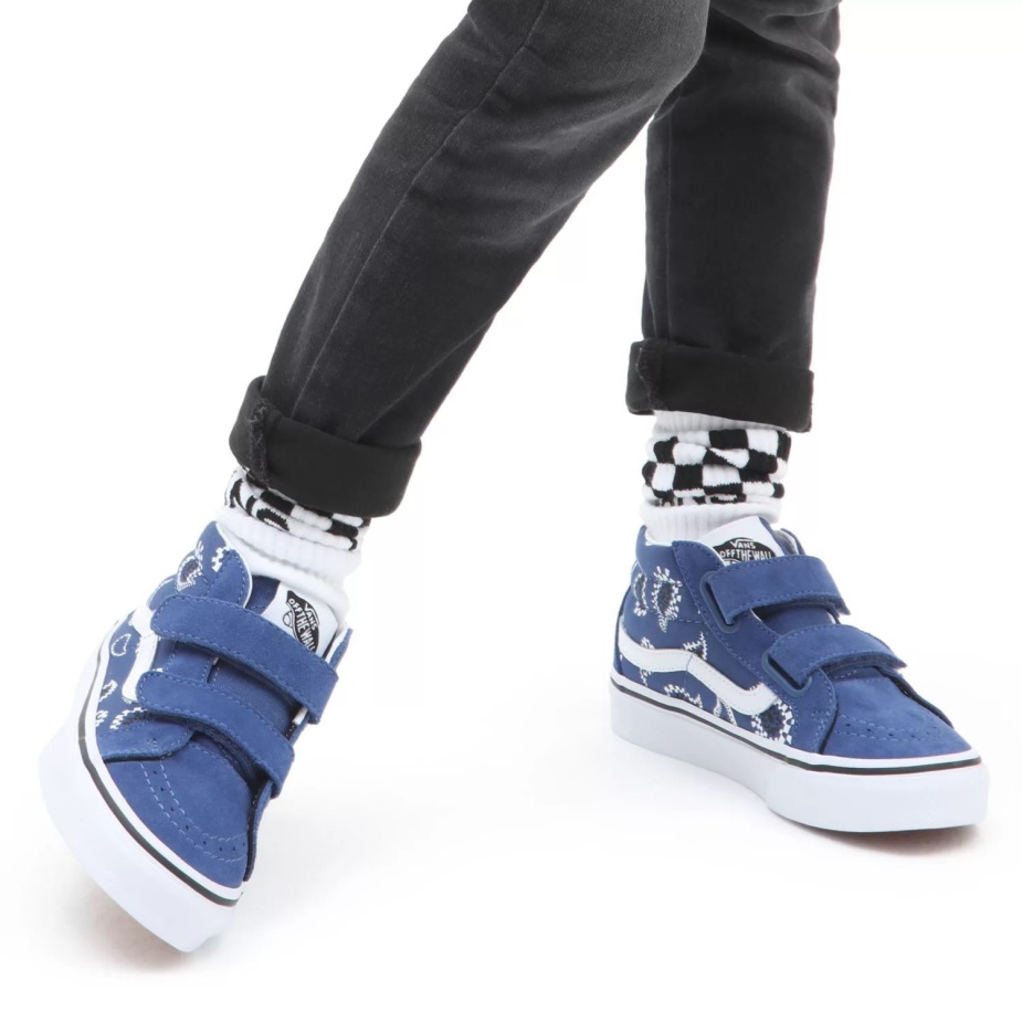 Vans Kids Sk8-μεσαία επανέκδοση V παπούτσια (4-8 ετών) μπλε
