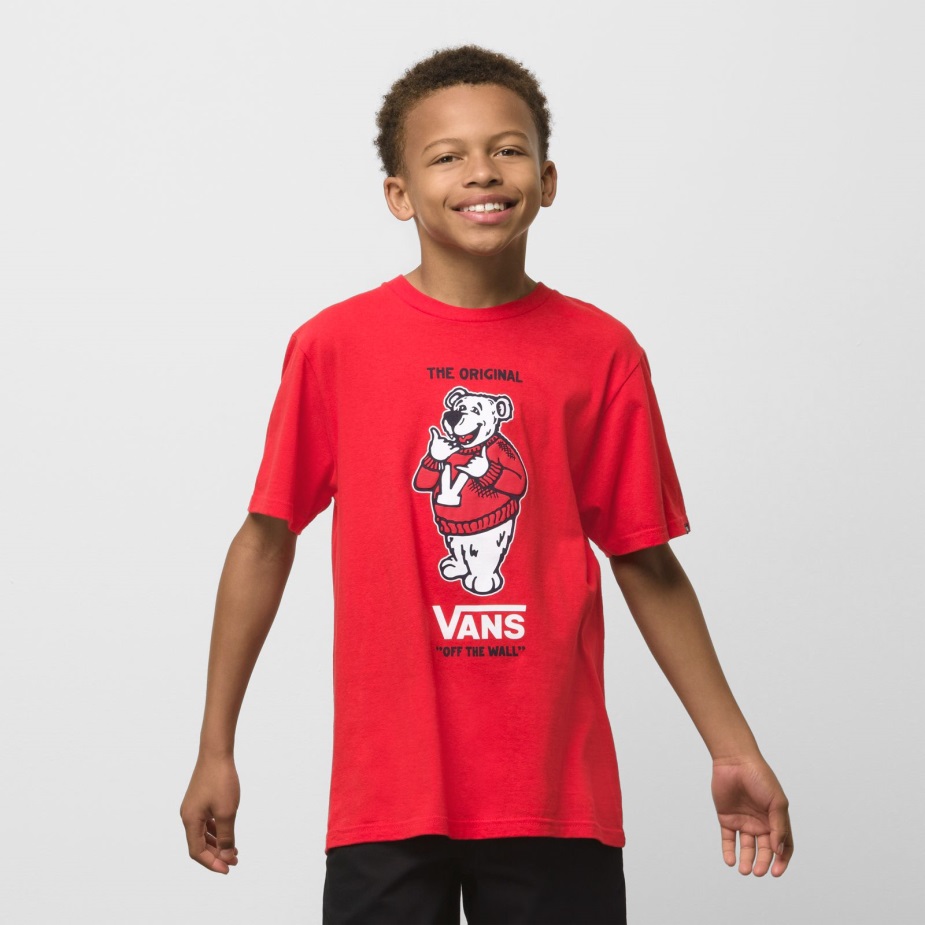 Vans Kids Svd αρκουδάκι μπλουζάκι αληθινό κόκκινο