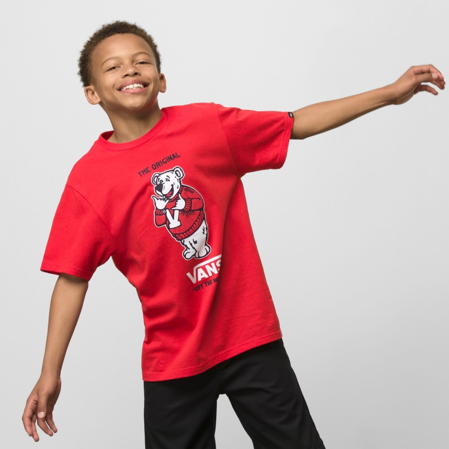 Vans Kids Svd αρκουδάκι μπλουζάκι αληθινό κόκκινο
