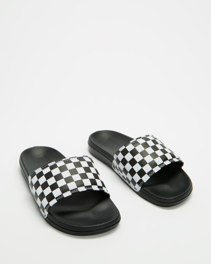 Vans La Costa Checker Slide-on - Unisex αληθινό άσπρο-μαύρο