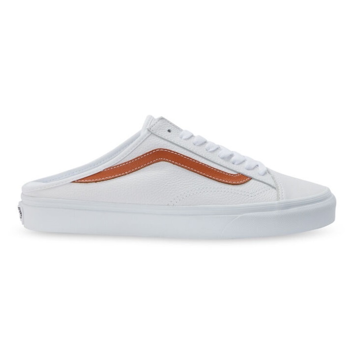 Vans Leather Style 36 Mule True White-bombay Brown