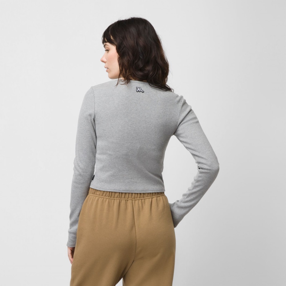 Vans Lizzie Armanto μακρυμάνικο τοπ γκρι ερείκη