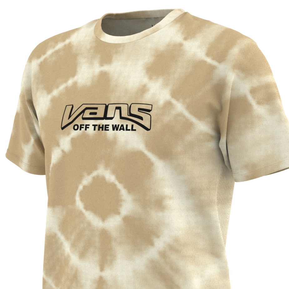 Vans Logo γραβάτα βαφή μπλουζάκι αντίκα λευκό-taos Taupe