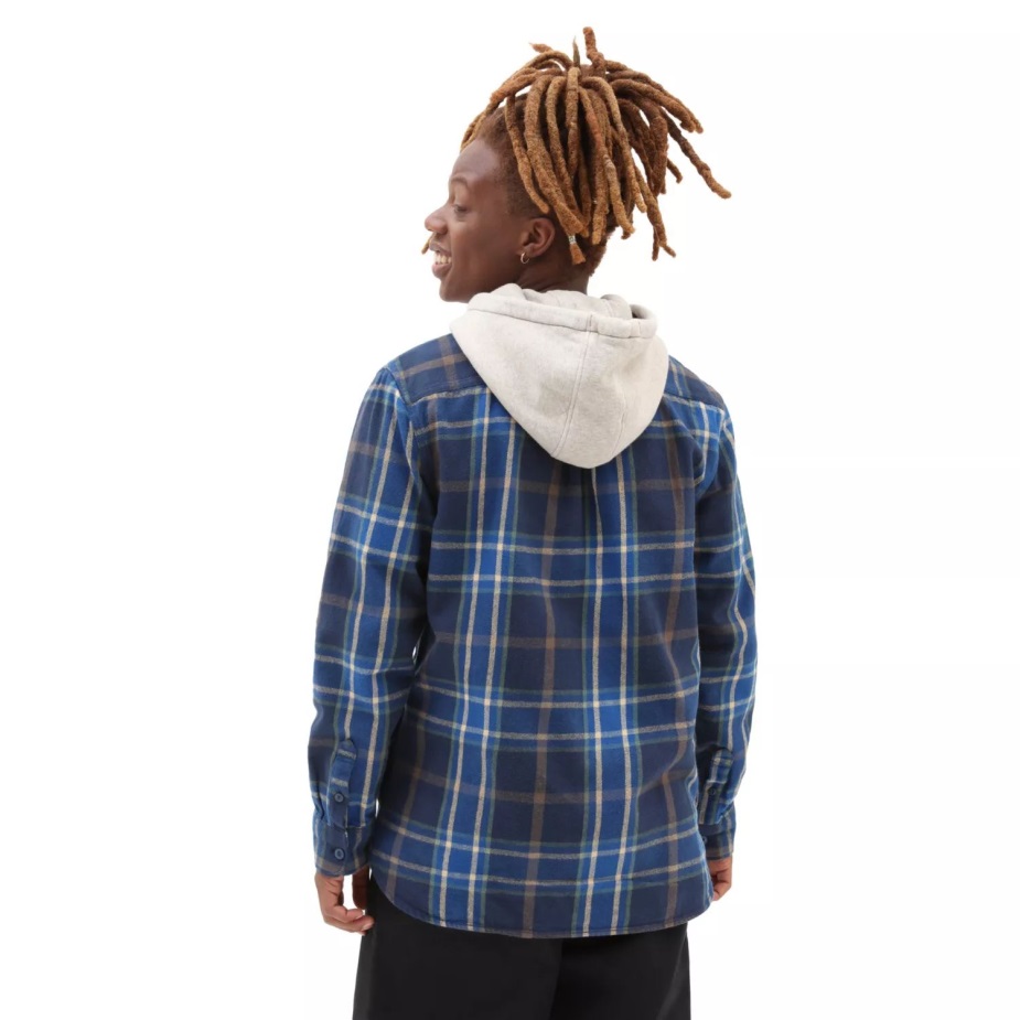 Vans Lopes πουκάμισο με κουκούλα μπλε