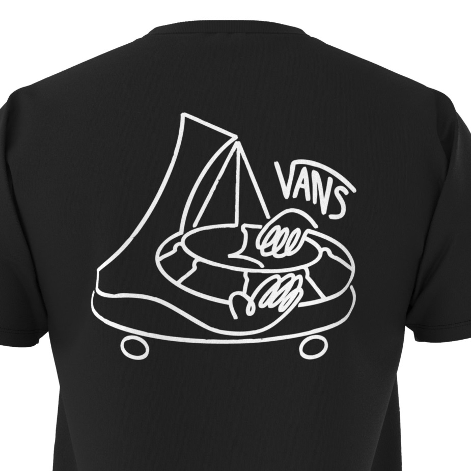 Vans Montreal ολυμπιακό μπλουζάκι Skatepark μαύρο