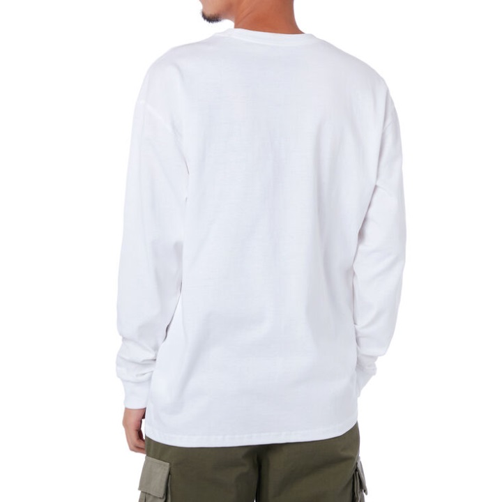 Vans Off The Wall Classic Flare μακρυμάνικο ασιατικό ταιριάζει λευκό