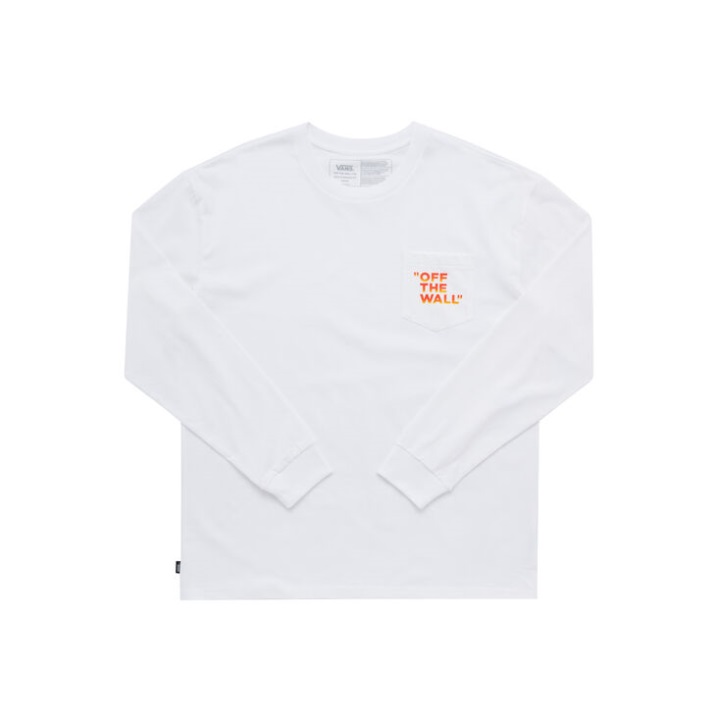 Vans Off The Wall Classic Flare μακρυμάνικο ασιατικό ταιριάζει λευκό