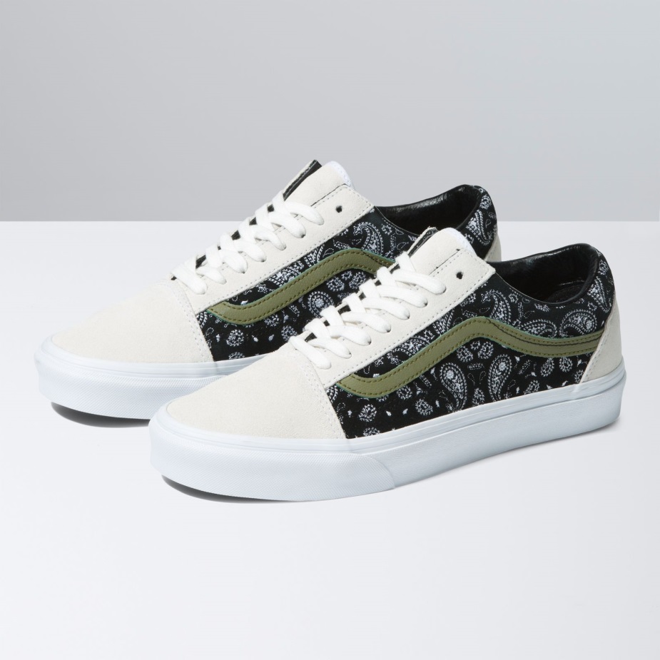 Vans Old Skool Paisley σουέντ άσπρο-μαύρο