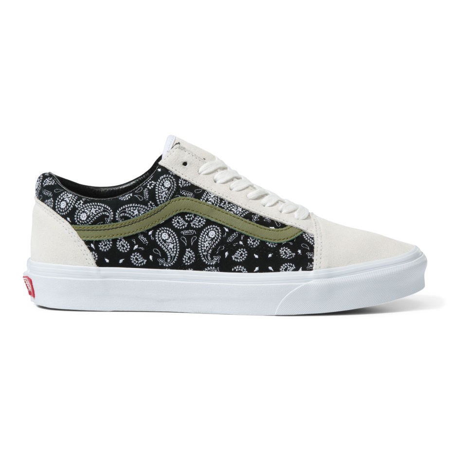 Vans Old Skool Paisley σουέντ άσπρο-μαύρο