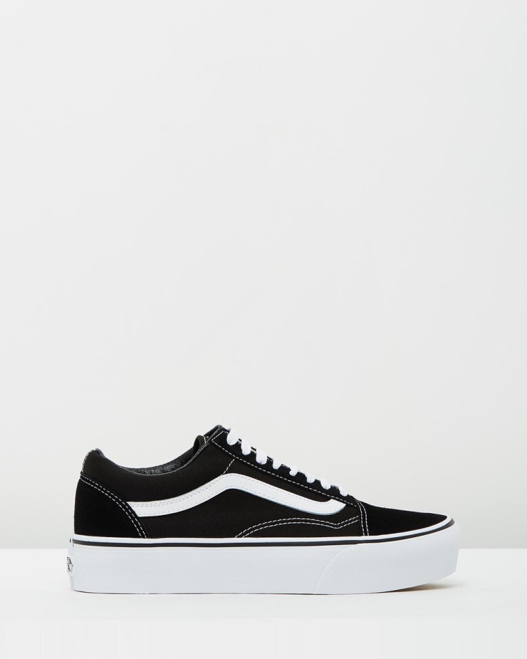 Vans Old Skool Platform 20 - Unisex μαύρο-άσπρο