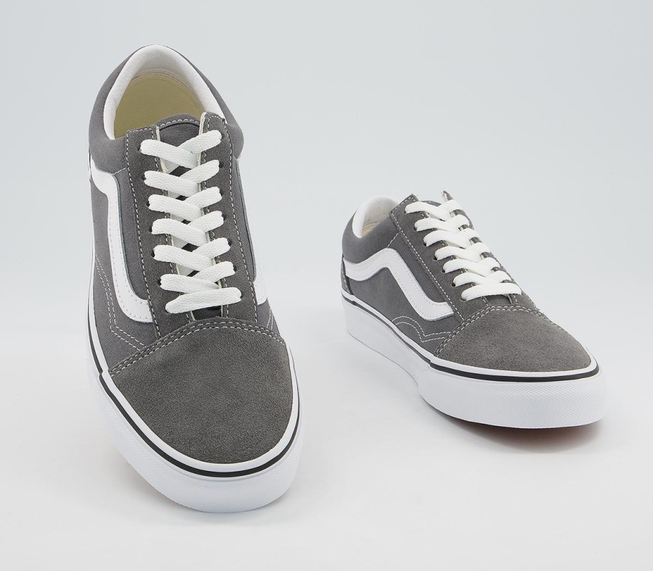 Vans Old Skool Trainers Pewter True White