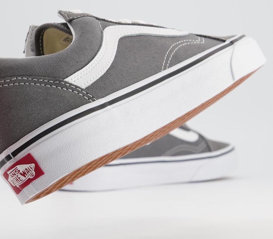 Vans Old Skool Trainers Pewter True White